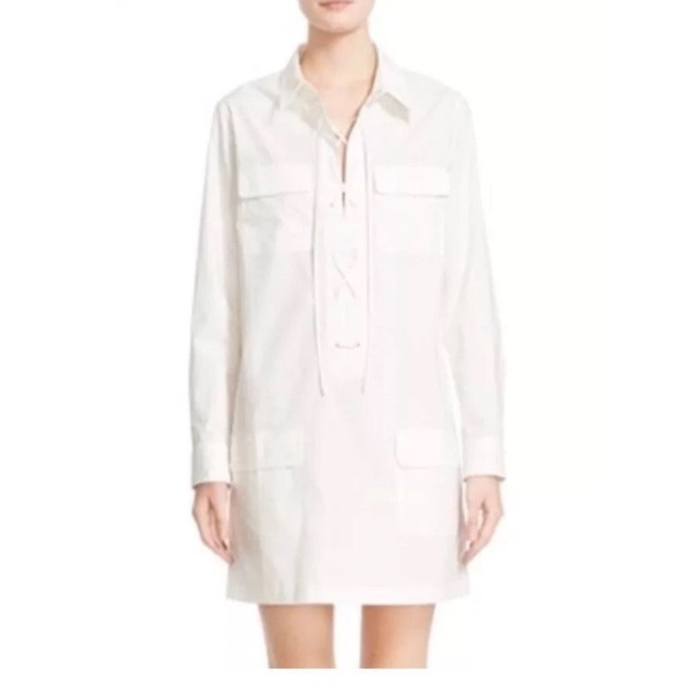 Equipment Ivory Mini Dress with Pockets